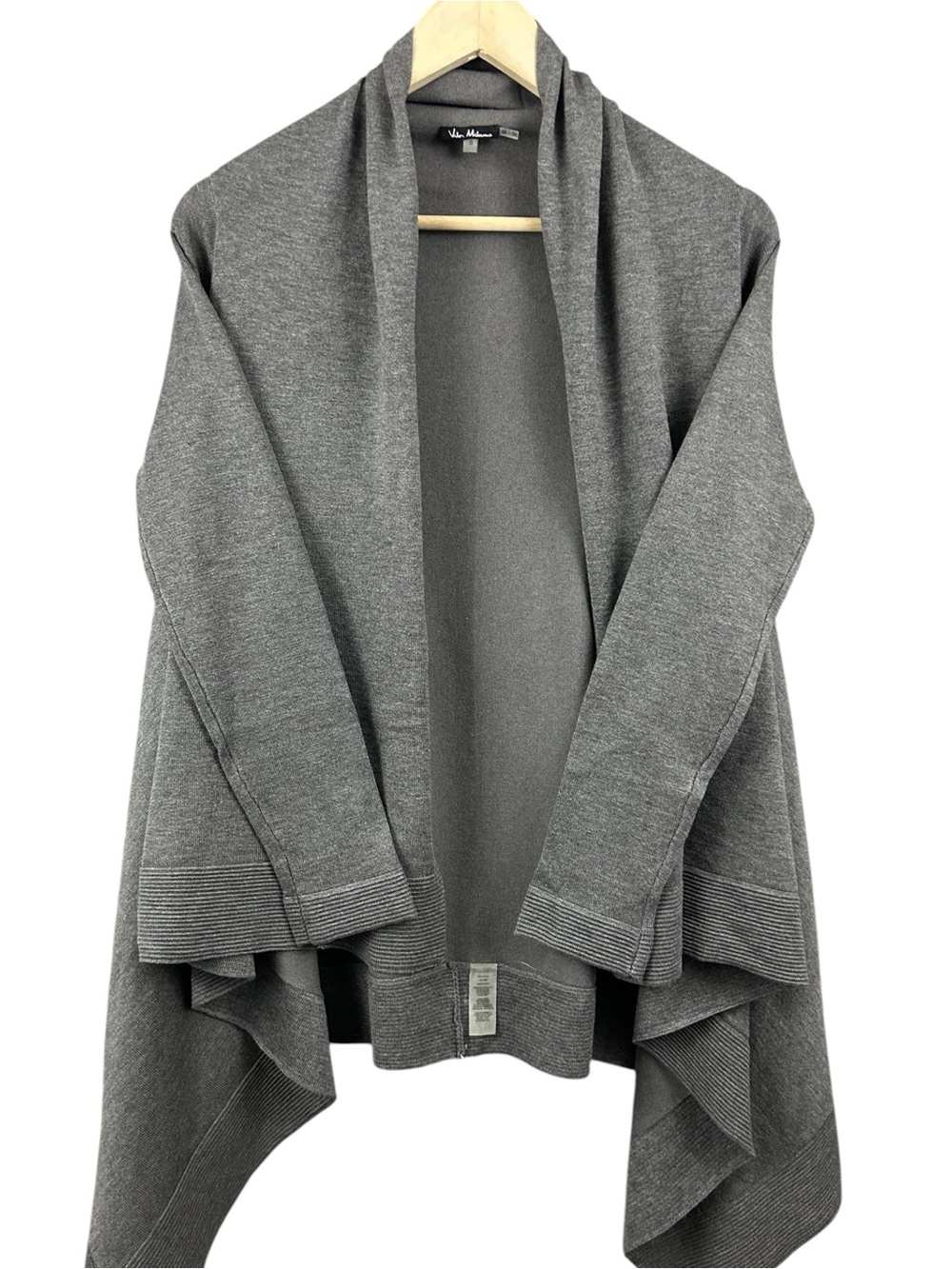 Vila Milano Open-Front Draped Cardigan Grey Size Small
